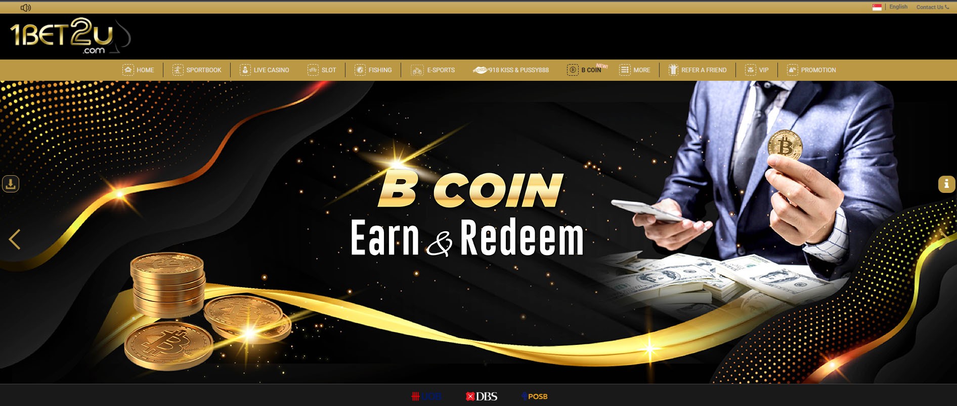 1BET2U Singapore Bcoin Earn and Redeem | Trusted Online Casino Singapore | 1BET2U Singapore